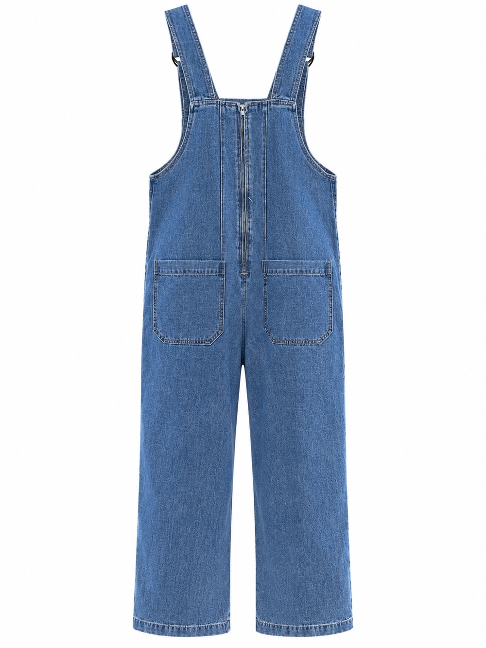 EASEL Cotton Denim Overalls Jumpsuit - Adjustable Straps - Wide Leg - Boho - NWT - Picture 3 of 6